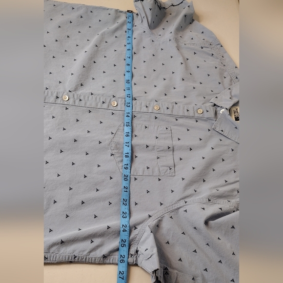 The North Face Blue Patterned Short Sleeve Button Down Shirt Sz XXL - Picture 12 of 13
